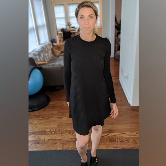 Ribbed Long Sleeve Dress - Picture 1 of 5